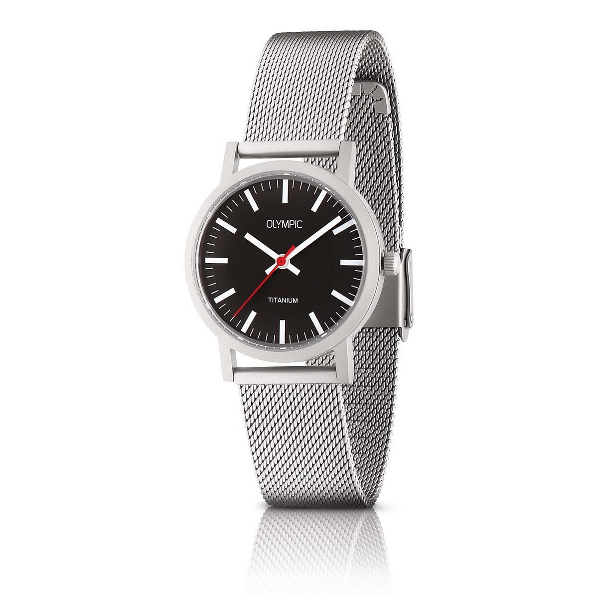 Olympic JOSH Titaan Horloge 30 mm titanium zwart - OL26DTT099