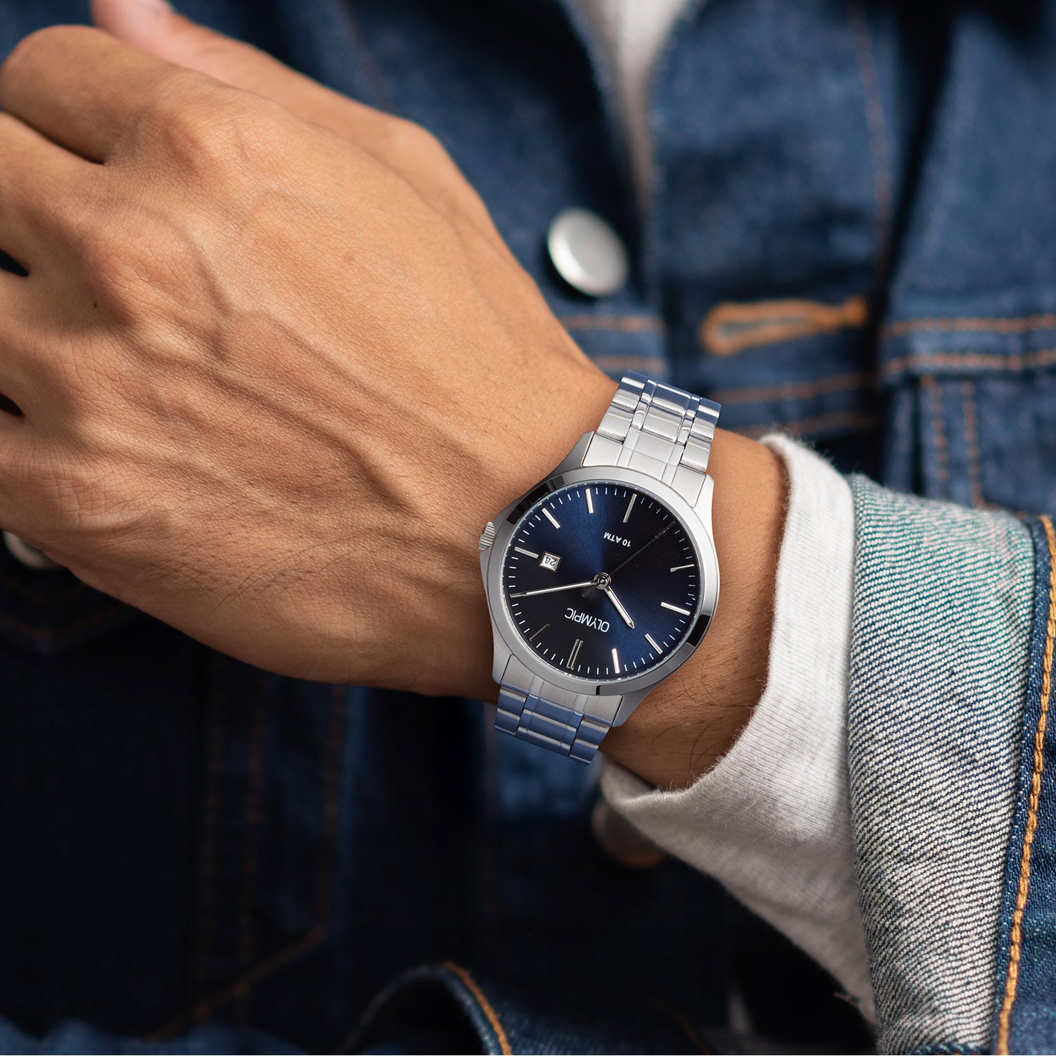 Olympic OL26HSS325 Milan Horloge Heren Staal 39mm