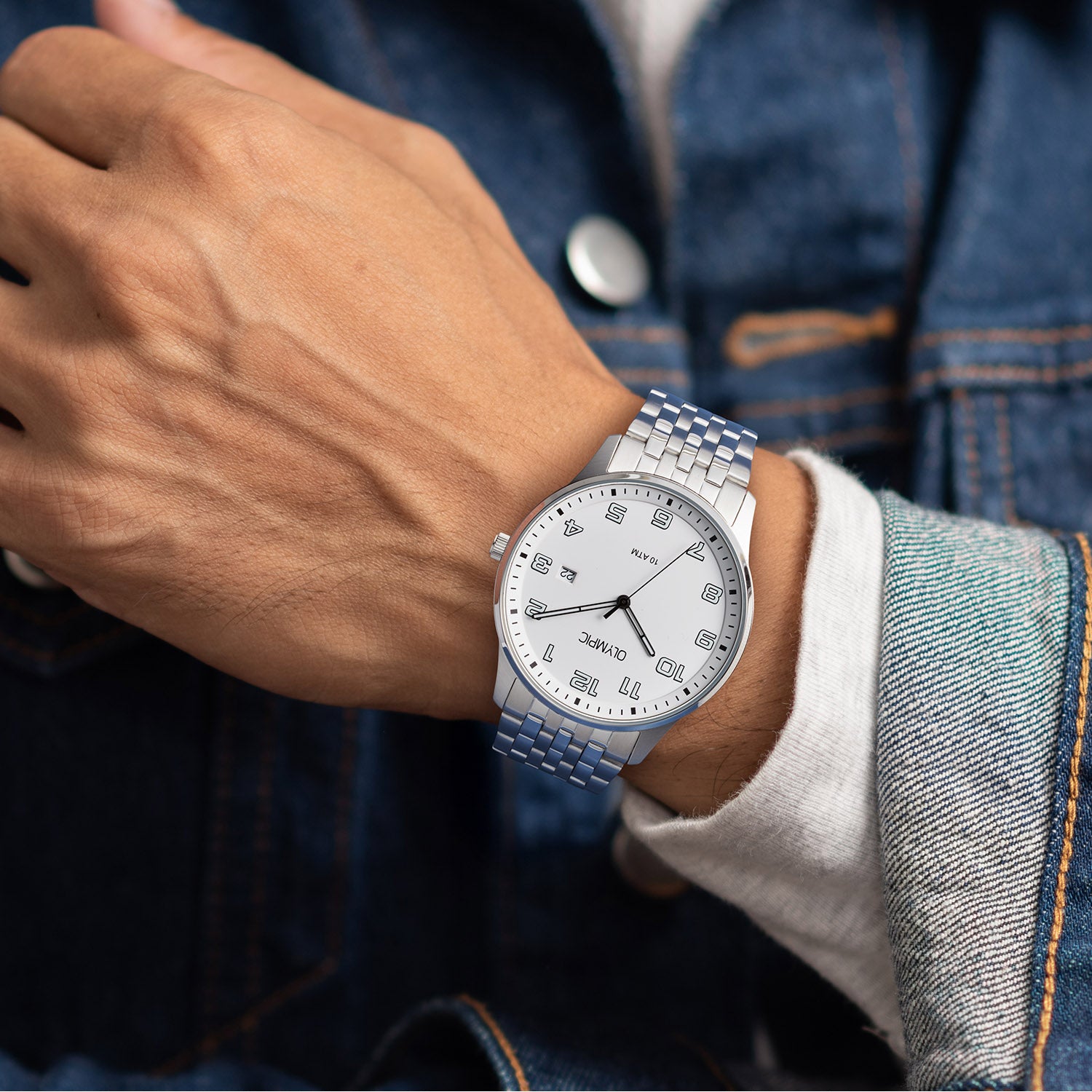 Olympic OL26HSS327 Julian Horloge Heren Staal 42mm