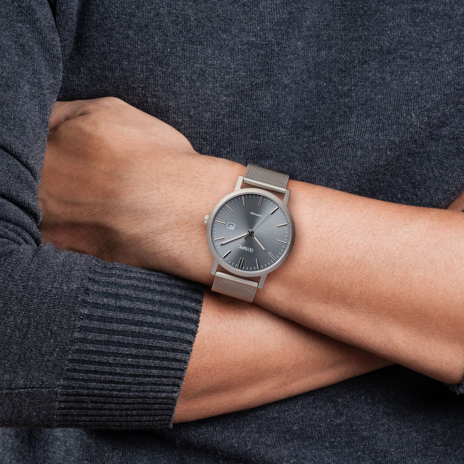 Olympic OL26HTS002 Titanium Horloge 40mm