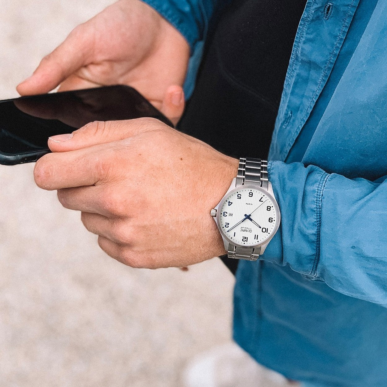 Elegantie in Titanium: Olympic FERRARA OL26HTT212 Herenhorloge 40mm