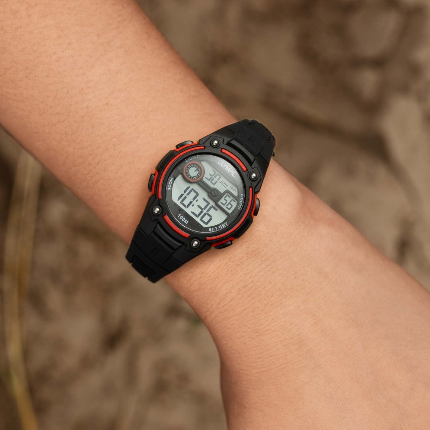 Olympic Horloge 35mm rood - OL45HKR015