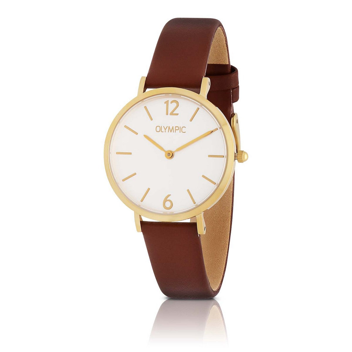 Olympic Horloge SANNE Bruin leer - OL66DDL005