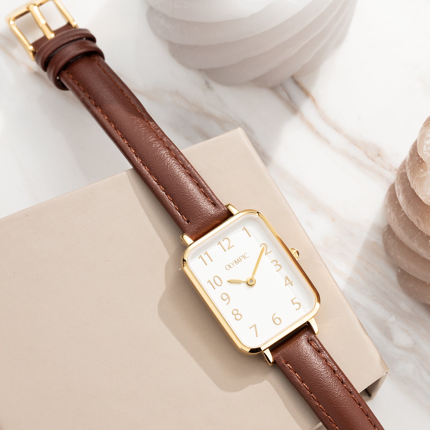 Olympic Horloge TILLY leer - OL66DDL008