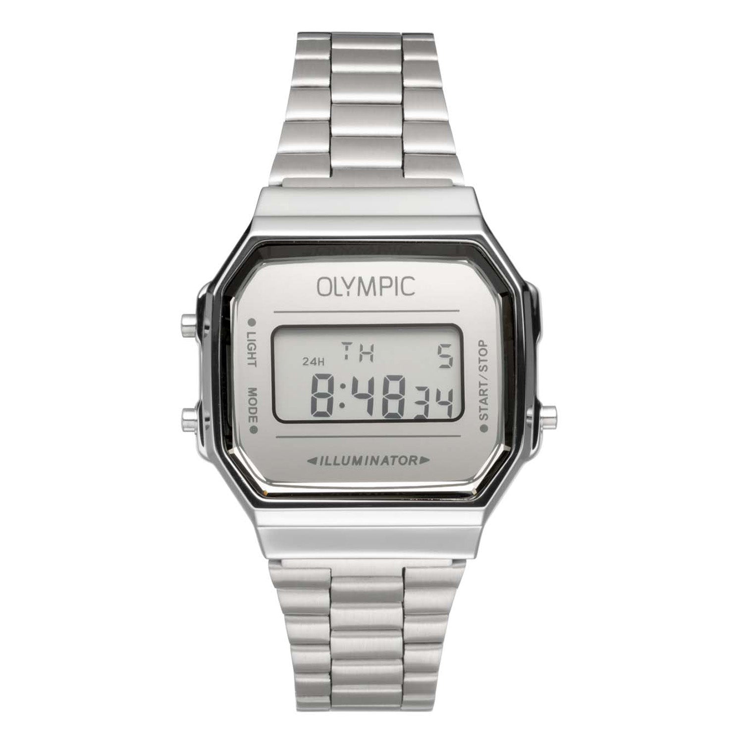 Olympic OL66HKS002 Digitaal Horloge Staal Zilverkleurig - PansiteNederland.nl