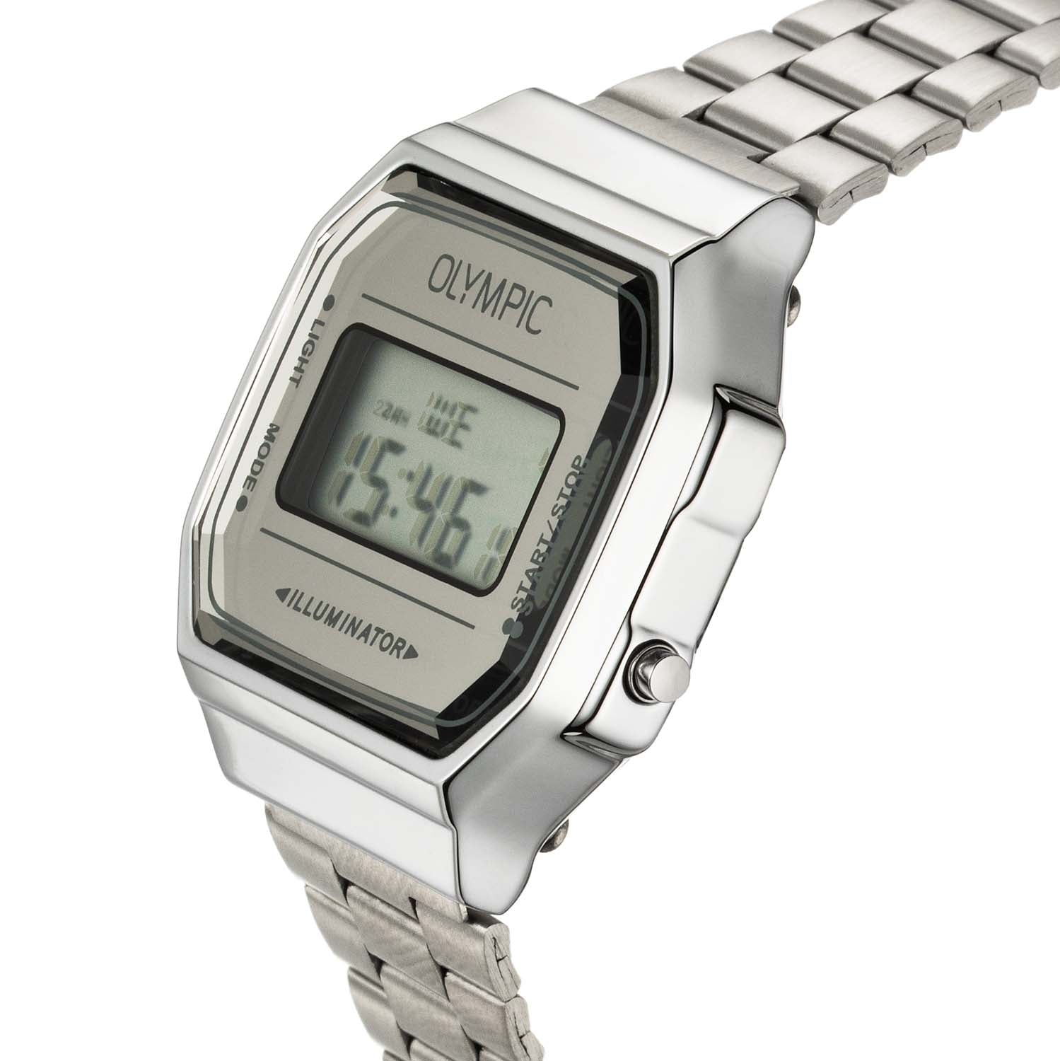 Olympic OL66HKS002 Digitaal Horloge Staal Zilverkleurig - PansiteNederland.nl