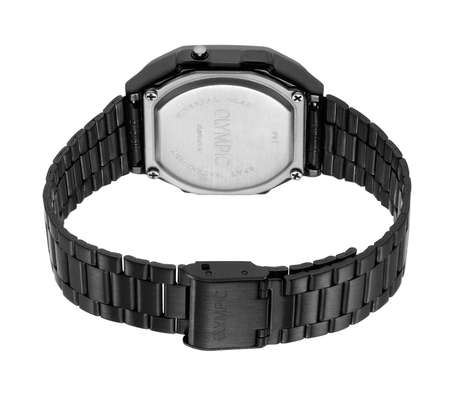 Olympic OL66HKS004 Digitaal Horloge Staal Zwart - PansiteNederland.nl