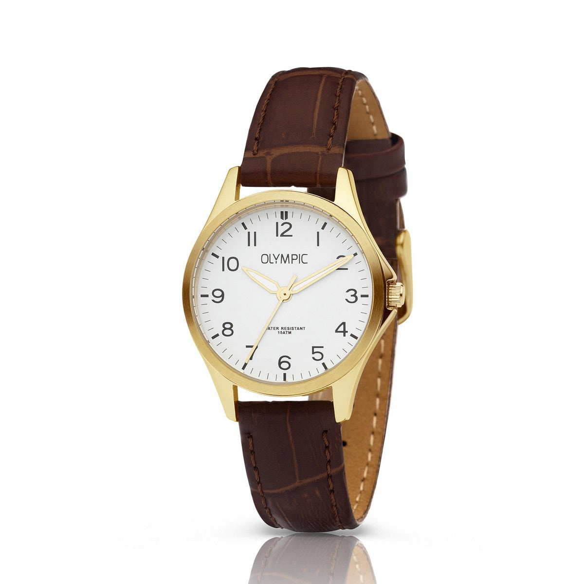 Olympic Horloge ROBIN 29mm leer goudkleurig - OL72DDL003
