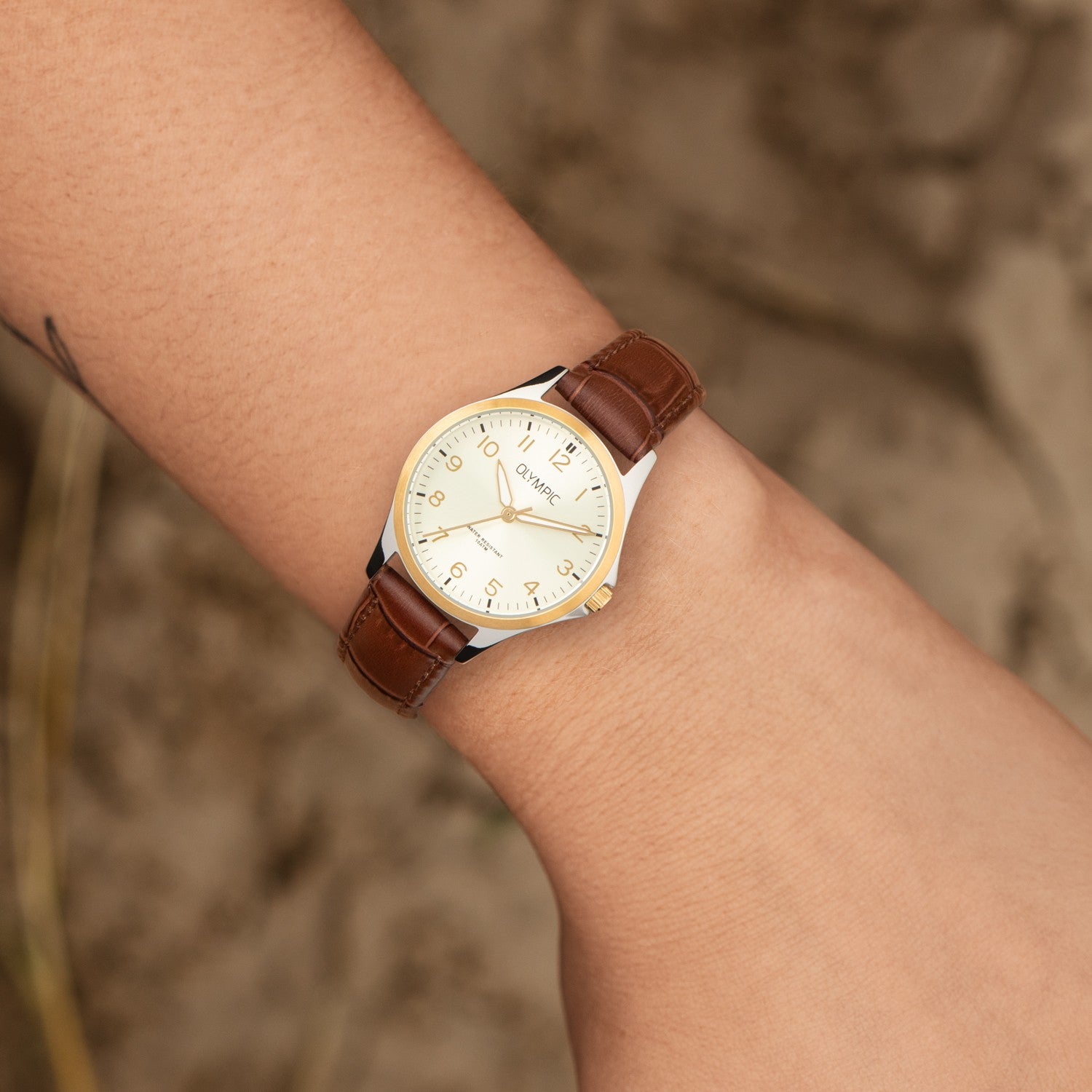 Olympic Horloge 29mm leer - OL72DSL048B