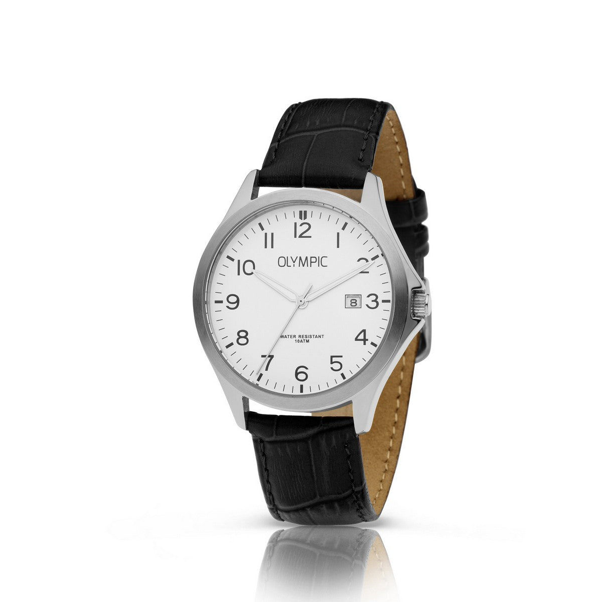 Olympic Horloge ROBIN 40mm leer zilverkleurig - OL72HSL071