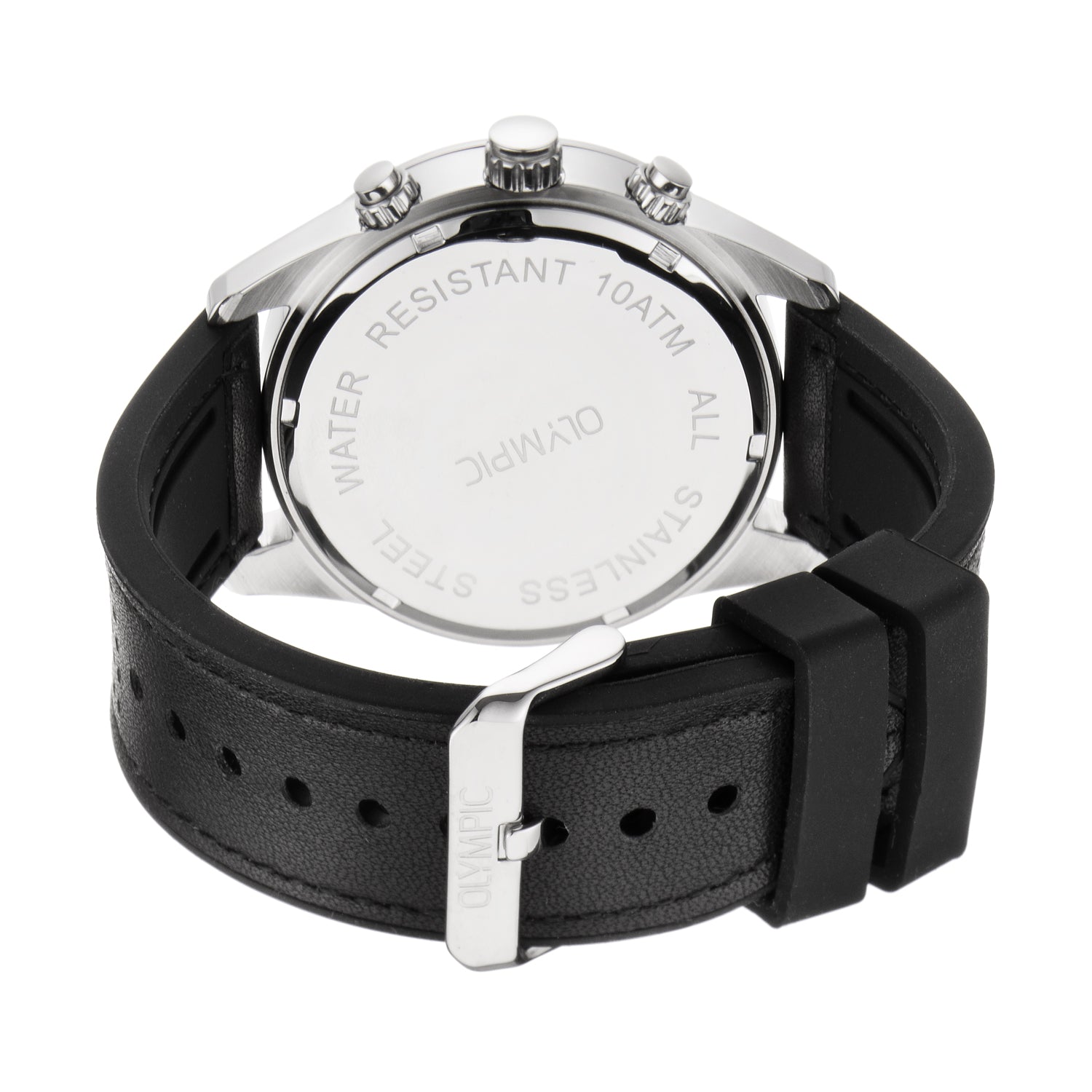 Olympic ADAM Leer Blauw Horloge - OL72HSL075