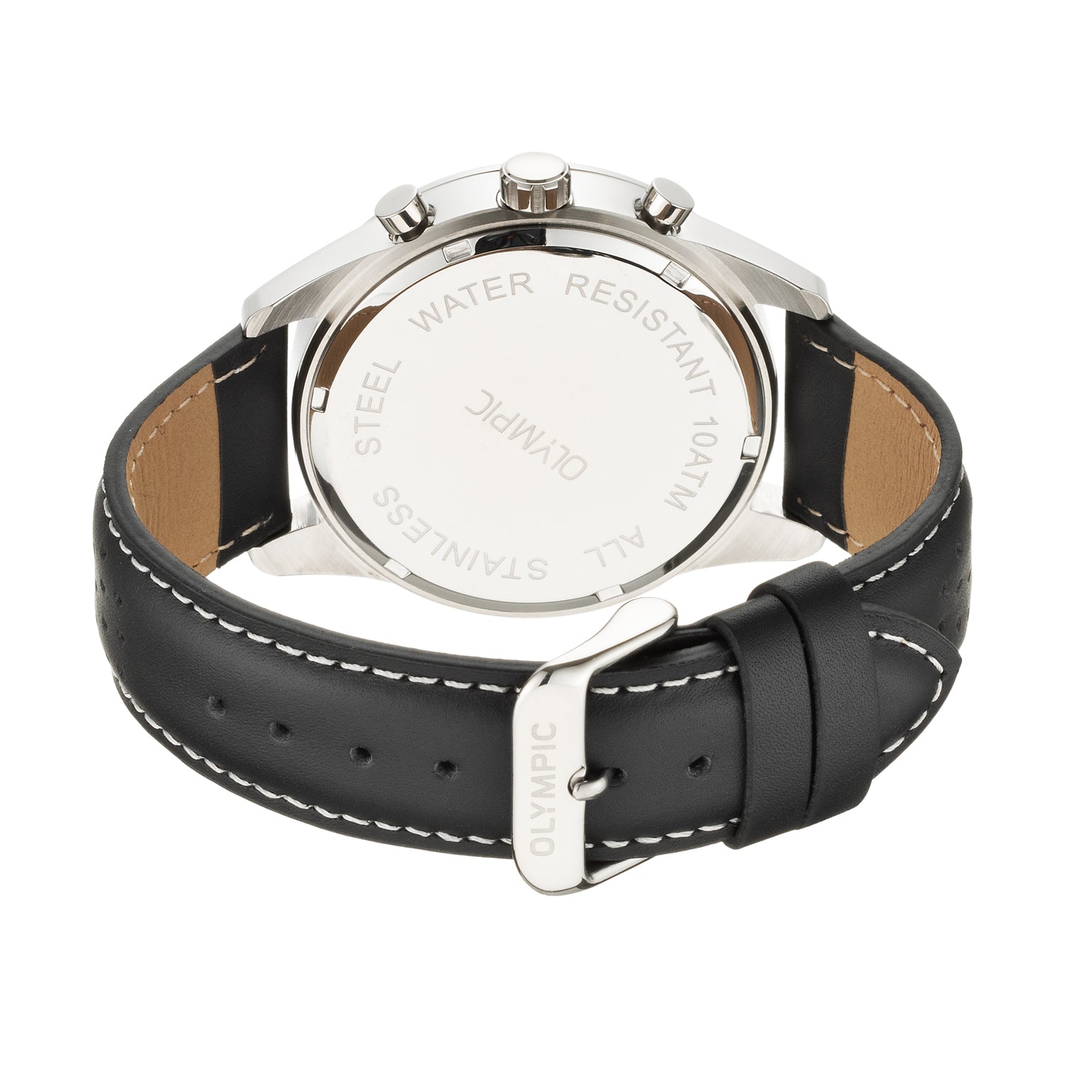 Olympic Horloge MASON leer zwart - OL72HSL076