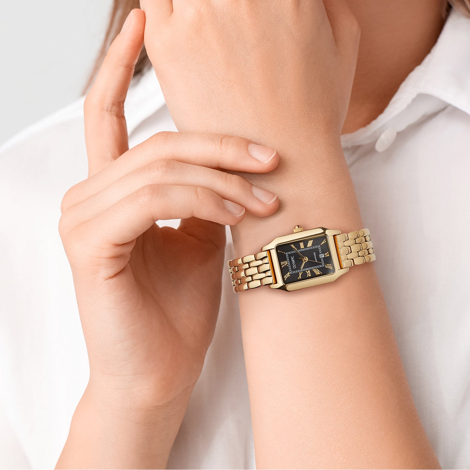 Olympic OL73DDD001 Nostalgia Horloge Dames Staal 23x33mm