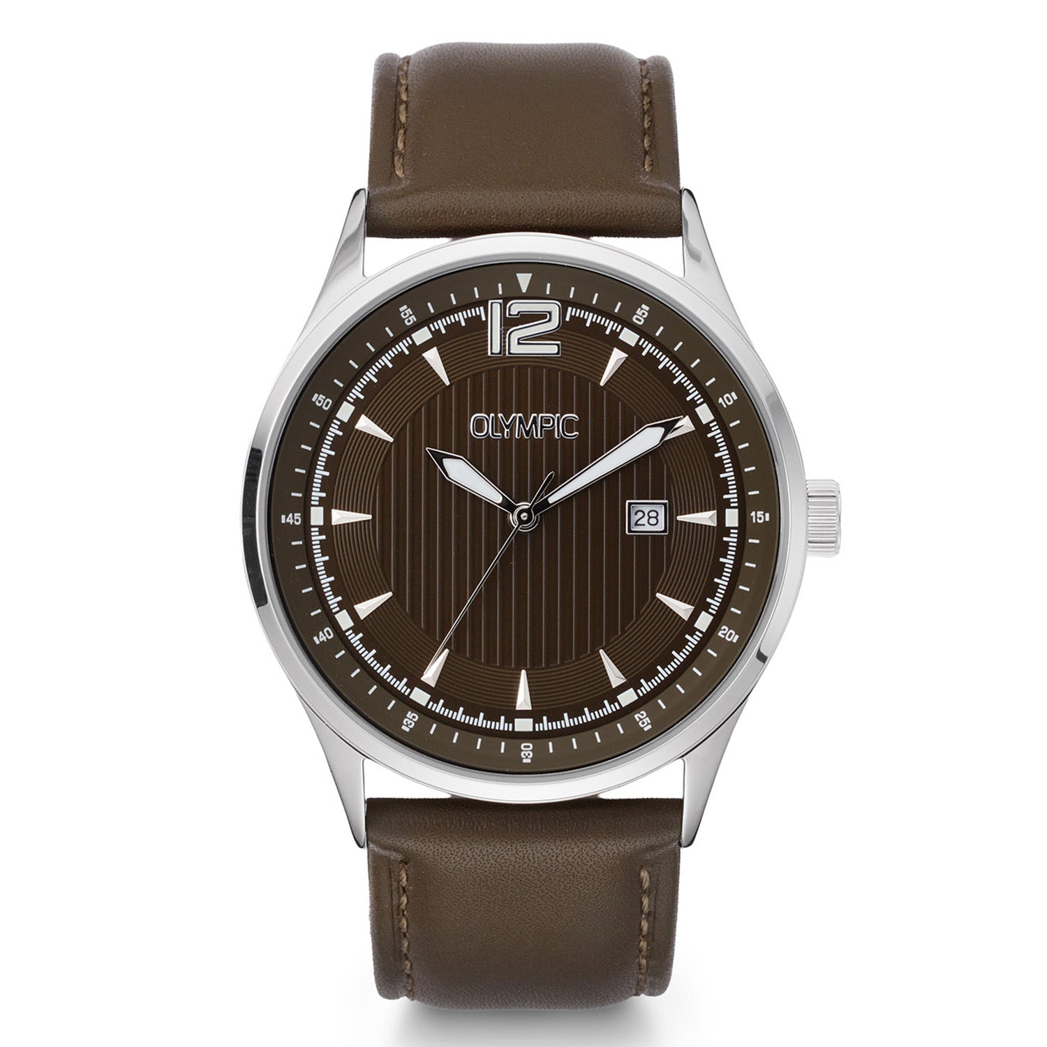 Olympic OL75HSL004 Senne Horloge Heren Staal 43mm