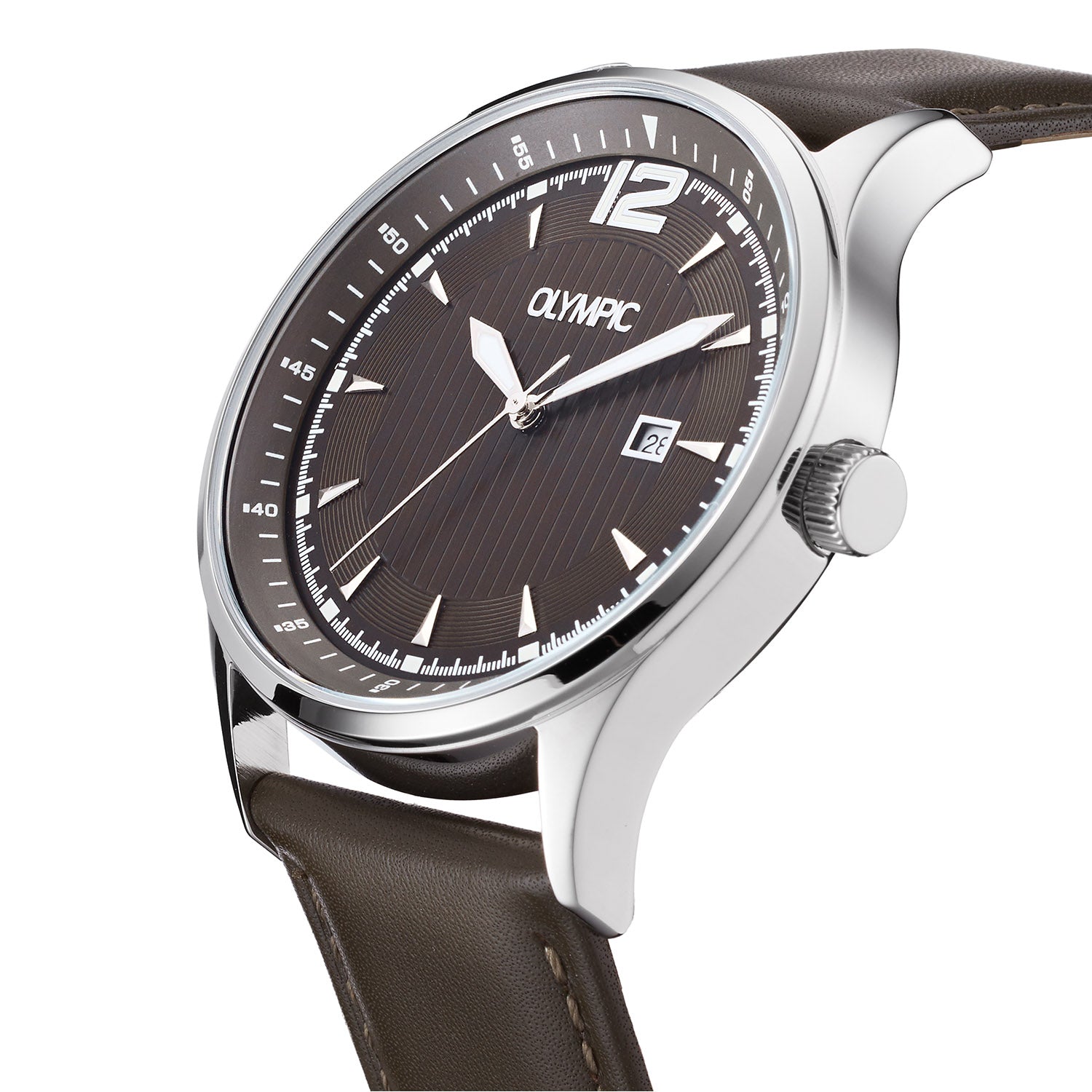 Olympic OL75HSL004 Senne Horloge Heren Staal 43mm