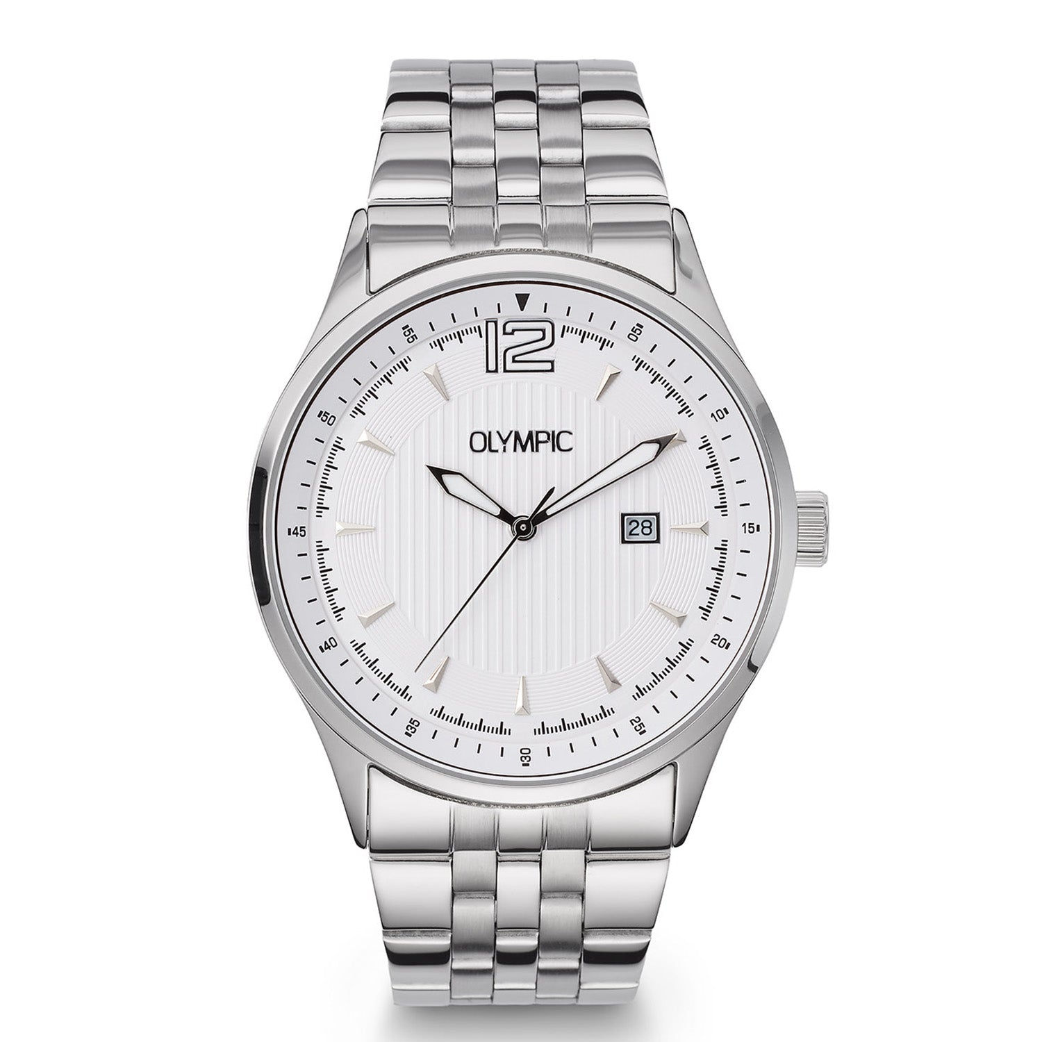 Olympic OL75HSS009 Senne Horloge Heren Staal 43mm