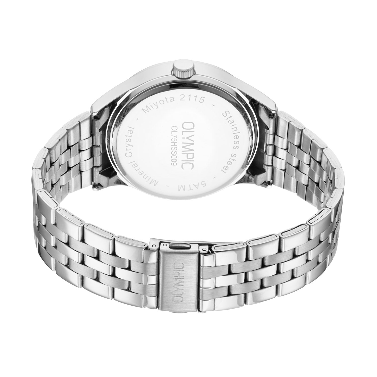 Olympic OL75HSS009 Senne Horloge Heren Staal 43mm
