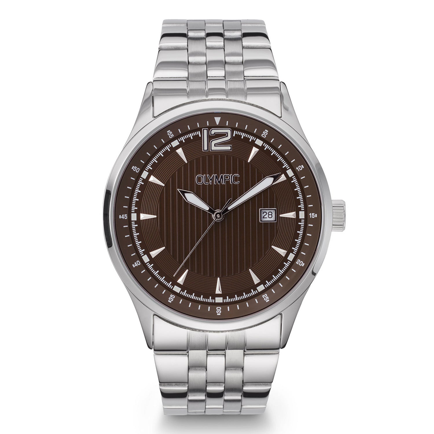 Olympic OL75HSS010 Senne Horloge Heren Staal 43mm
