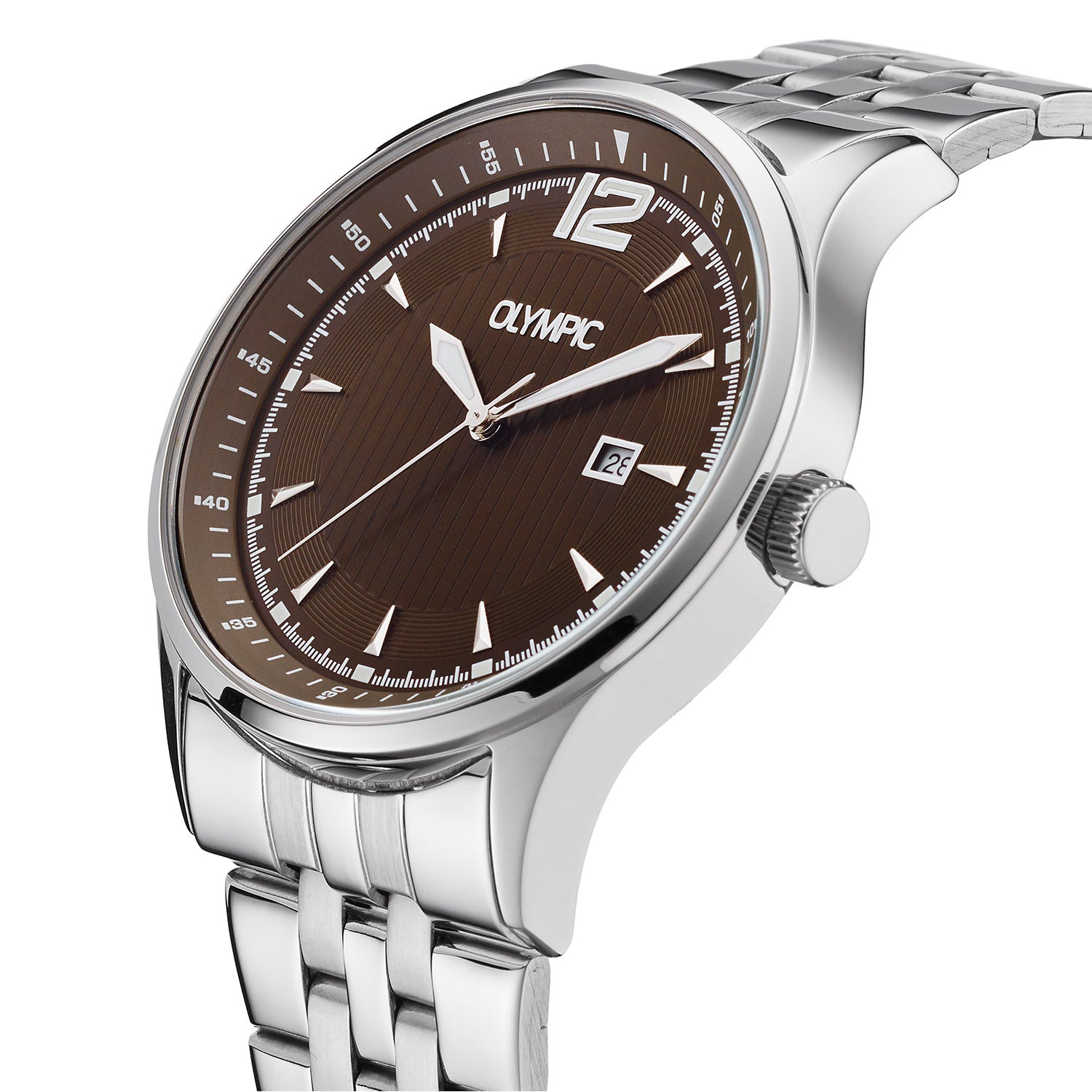 Olympic OL75HSS010 Senne Horloge Heren Staal 43mm