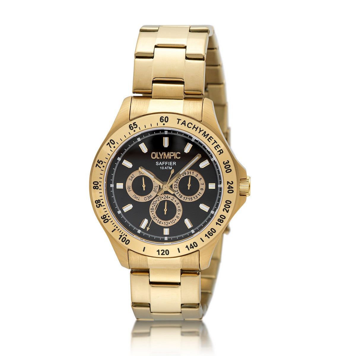 Olympic OL89HDD001 JEFFREY Horloge - Double - Bracelet - Zwart, exclusief en kwalitatief hoogwaardig. Ontdek nu!