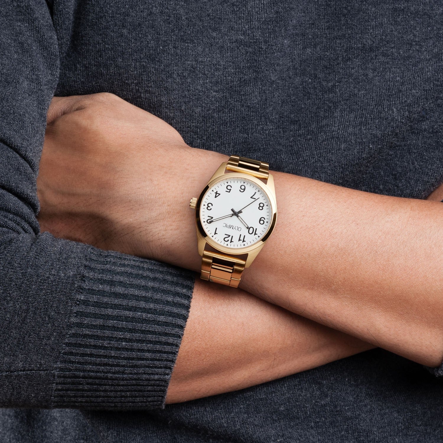 Olympic OL89HDD002 Marcel Horloge Staal 38mm