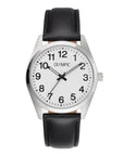 Olympic Marcel Horloge Heren Zwart Leer Staal Wit 38mm OL89HSL061