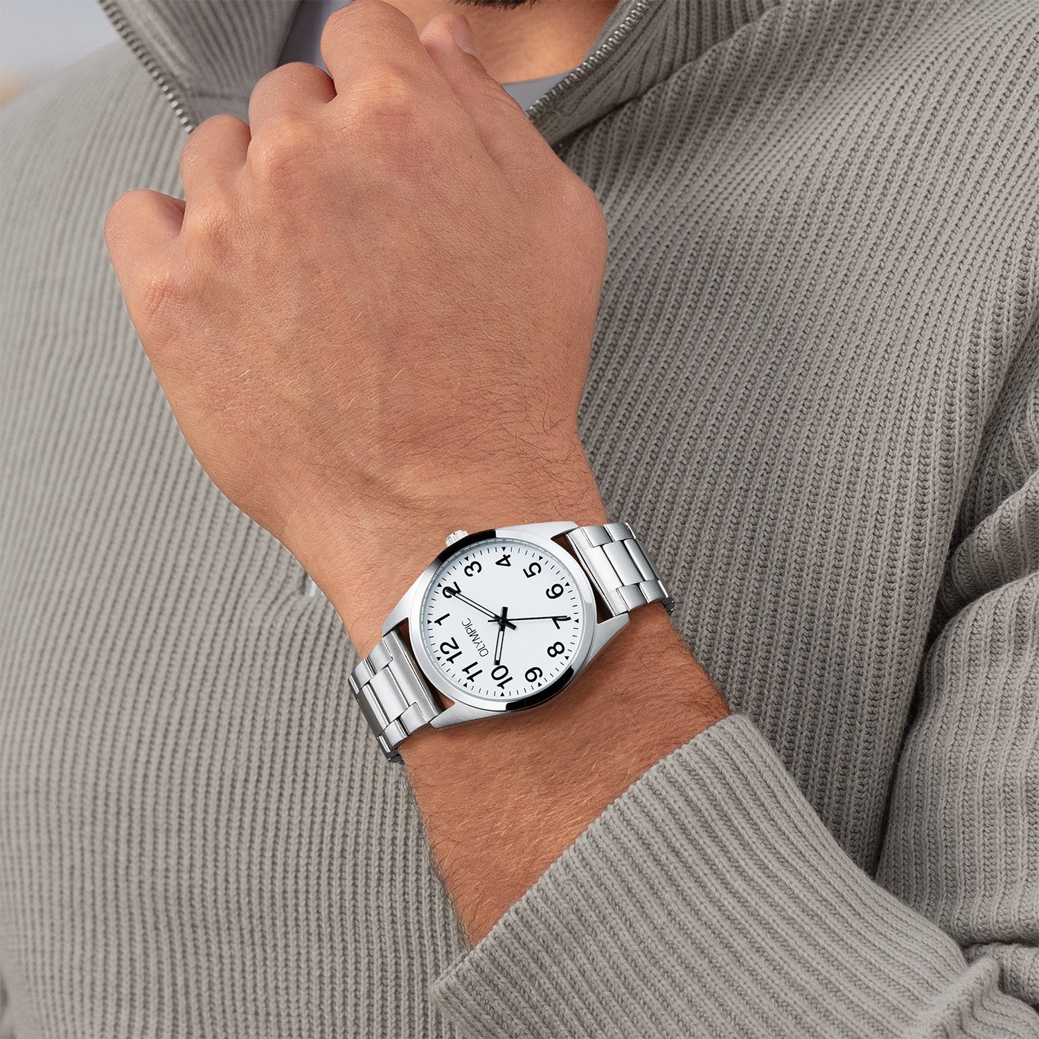 Olympic OL89HSS078 Marcel heren horloge Staal - 38mm - PansiteNederland.nl