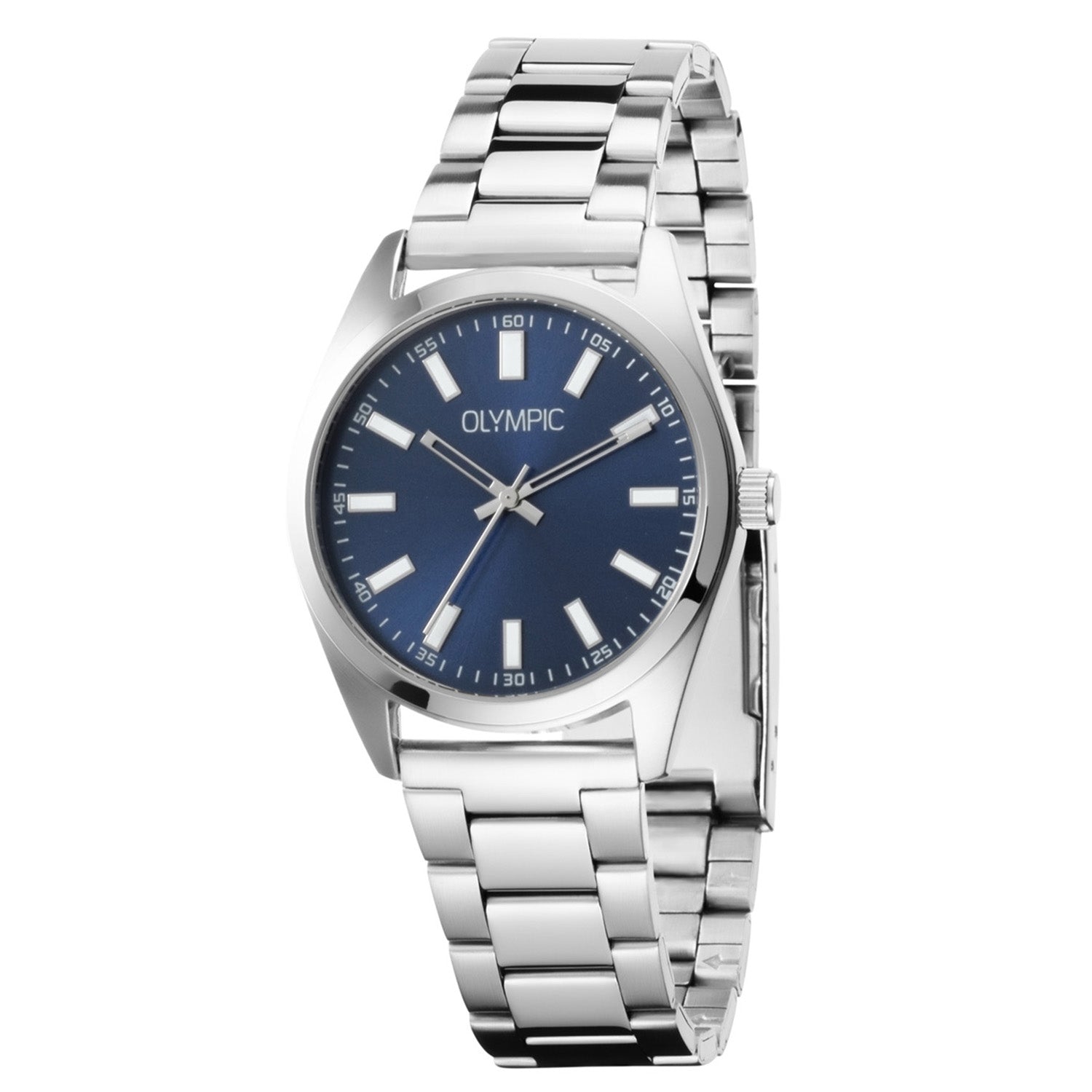 Olympic OL89HSS080 Marcel Heren Horloge Staal 38mm Blauwe