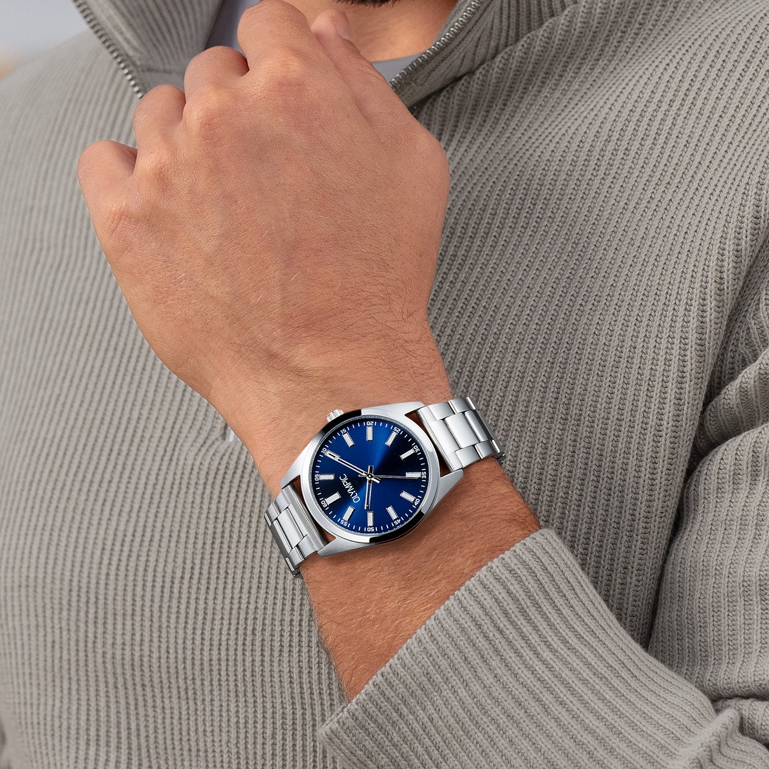 Olympic OL89HSS080 Marcel heren horloge Staal - 38mm - PansiteNederland.nl