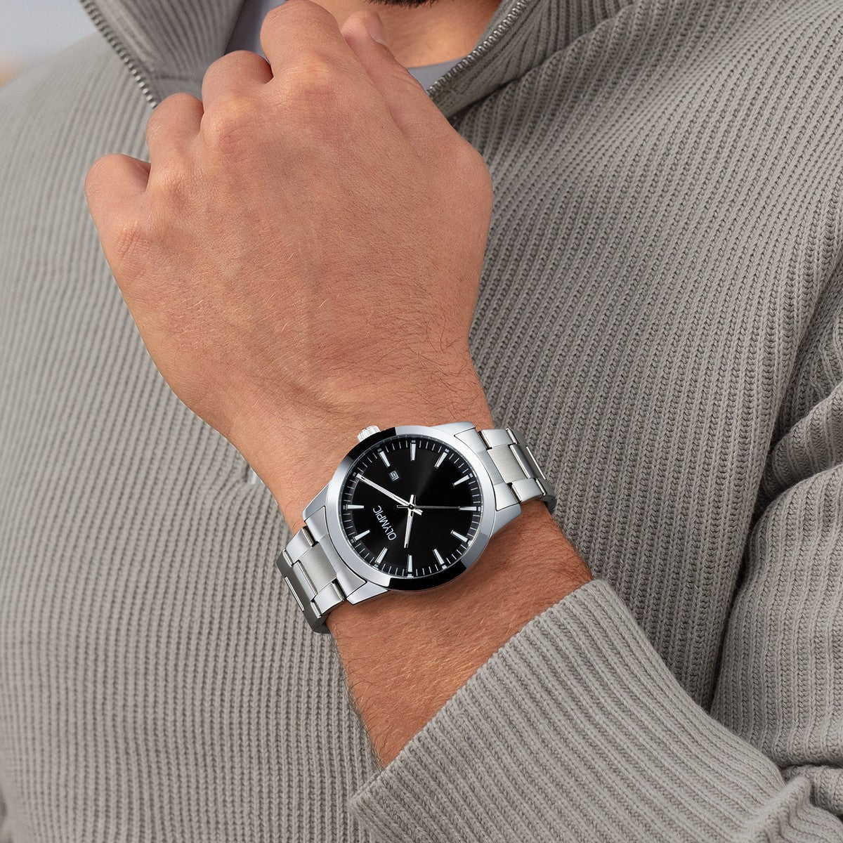 Olympic OL90HSS002 Frank heren horloge Staal - 42mm - PansiteNederland.nl