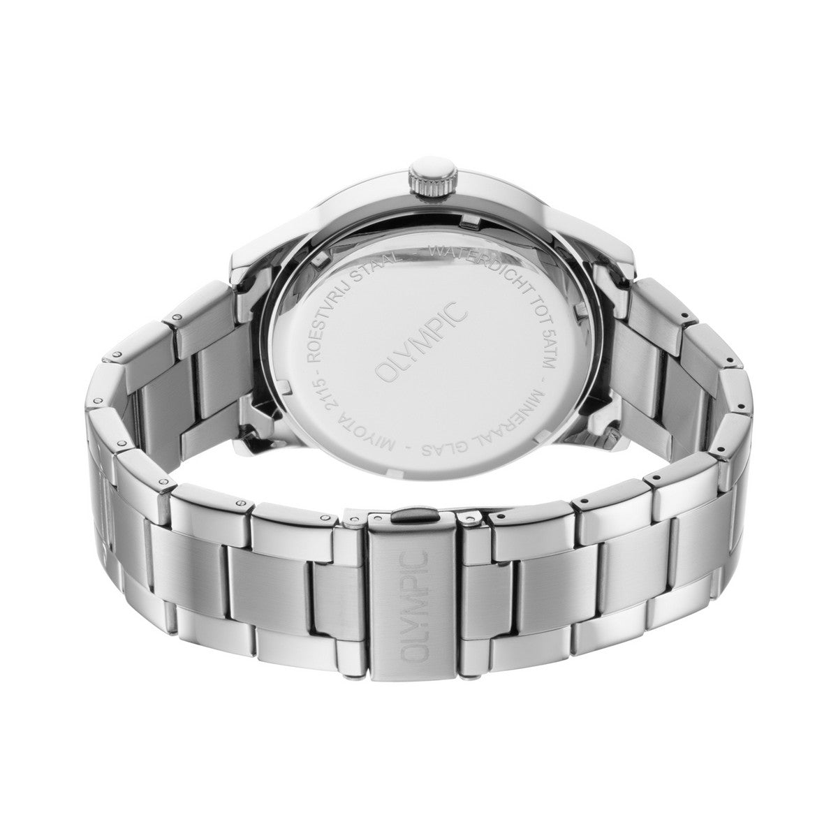 Olympic OL90HSS002 Frank heren horloge Staal - 42mm - PansiteNederland.nl