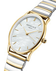 Rosefield horloge OVWDSG-OV17 The Oval White MOP Half-Moon Steel Duotone - PansiteNederland.nl