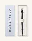 Rosefield horloge OWBLG-O84 Octagon XS White Black Leather Gold - PansiteNederland.nl