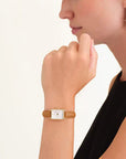 Rosefield horloge OWBLG-O85 Octagon XS White Light Brown Leather Gold - PansiteNederland.nl