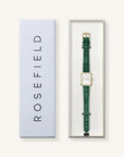 Rosefield horloge OWGLG-O86 Octagon XS White Emerald Leather Gold - PansiteNederland.nl