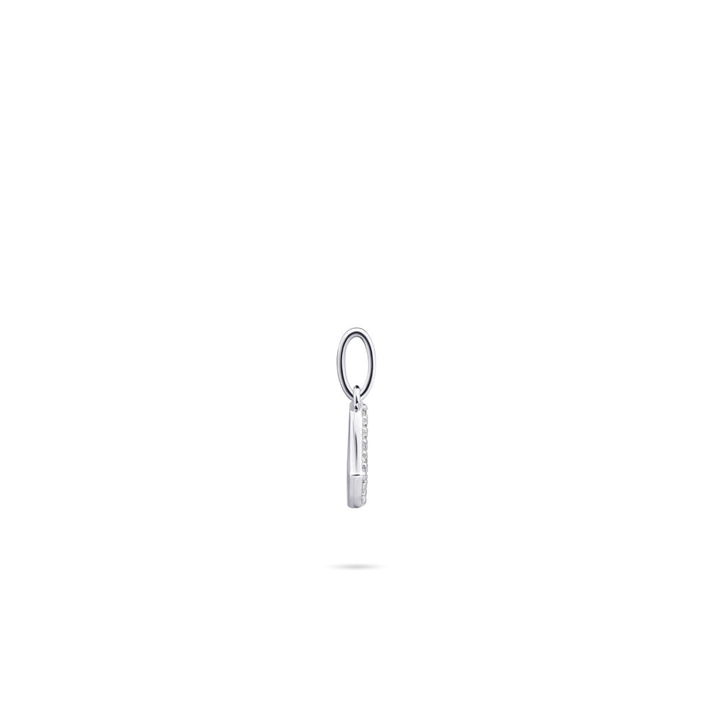 Gisser Hanger Zilver Gerhodineerd Zirkonia Wit – P1080/D – foto 3