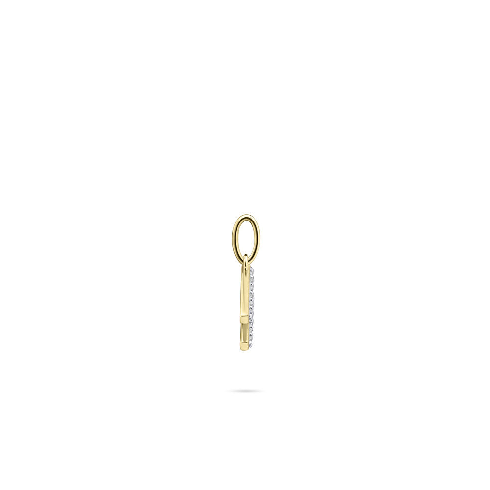 Gisser Hanger Zilver Geel Verguld Zirkonia Wit – P1080Y/H – foto 3
