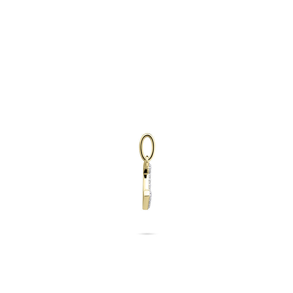 Gisser Hanger Zilver Geel Verguld Zirkonia Wit – P1080Y/I – foto 3