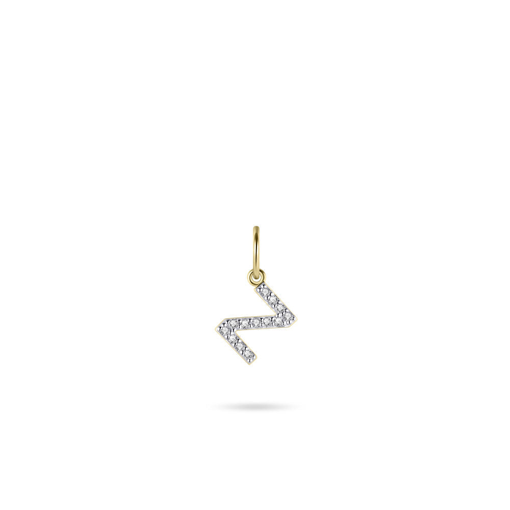 Gisser Hanger Zilver Geel Verguld Zirkonia Wit – P1080Y/Z