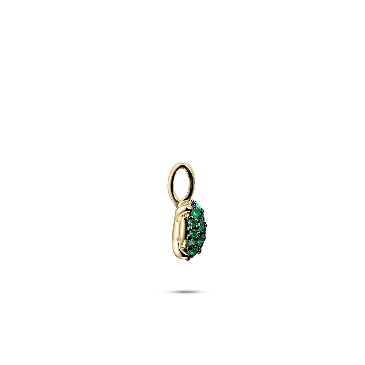 Gisser Hanger Zilver Geel Verguld Zirkonia Groen – P1093YG – foto 3
