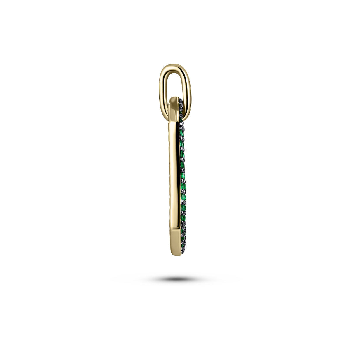 Gisser Hanger Zilver Geel Verguld Zirkonia Groen – P1100YG – foto 3
