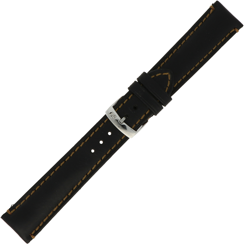 Morellato Manufatti Horlogeband Leer Zwart Derain