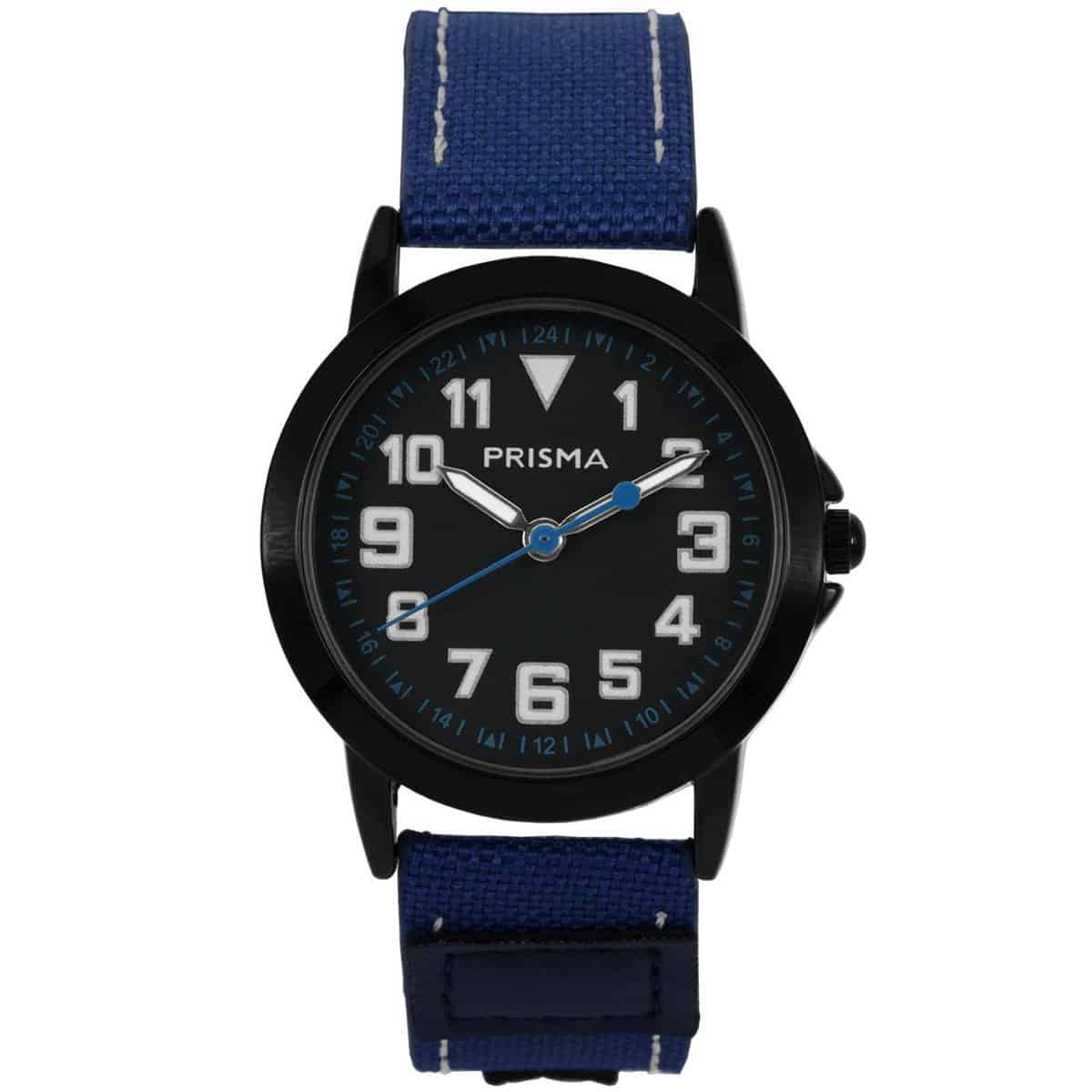 Prisma CW.248 Jongens Jort Blauw Canvas Kinderhorloge