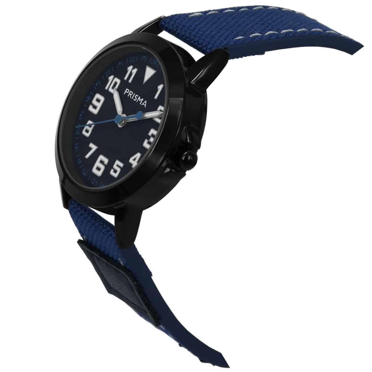 Prisma CW.248 Jongens Jort Blauw Canvas Kinderhorloge