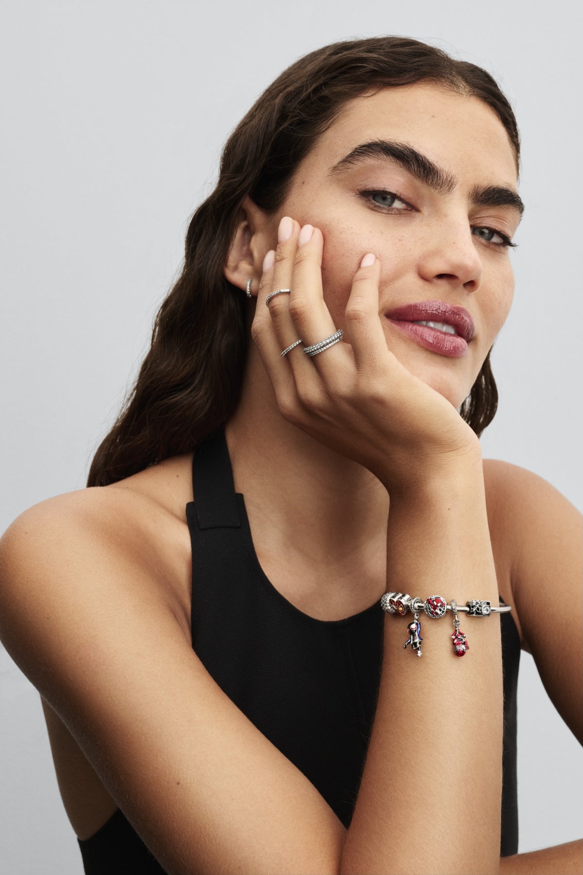 Pandora Timeless enkele rij pavé ring zilver 192627C01