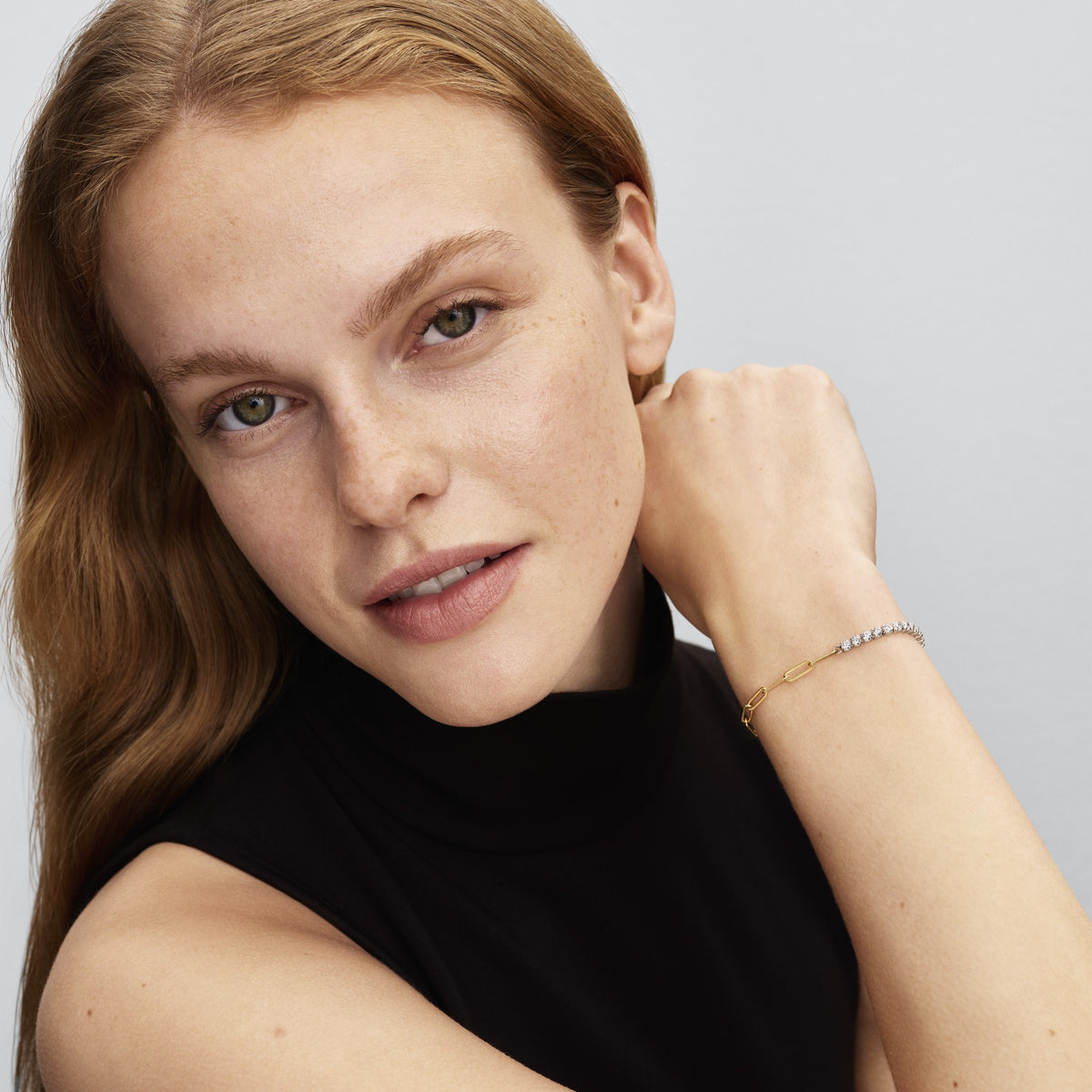 Pandora Schakel- en Tennisarmband bicolor zilver en goudverguld 564821C01