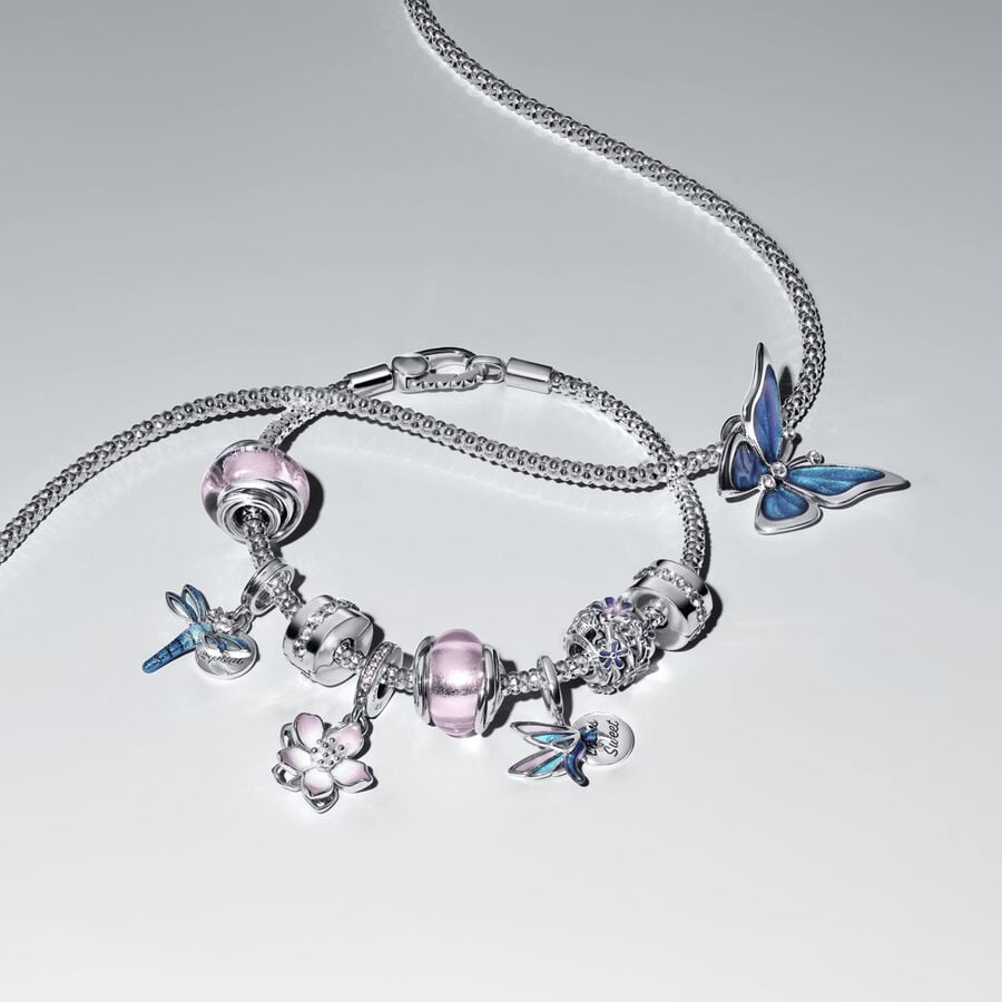 Pandora Kolibrie Dubbele Hangende Bedel zilver - 793746C01