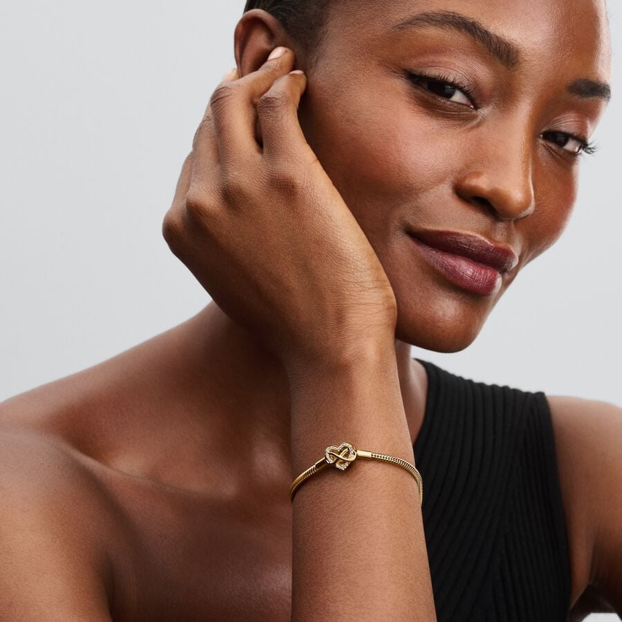 Pandora Sprankelend Oneindig Hart Slangenarmband met Zirkonia - 563758C01 - PansiteNederland.nl