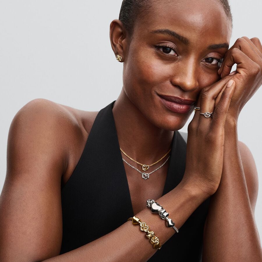 Pandora Sprankelend Oneindig Hart Slangenarmband met Zirkonia - 563758C01 - PansiteNederland.nl