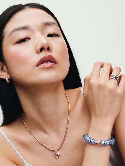 Pandora Moments Slangenschakelketting roségoudverguld - 382234C00